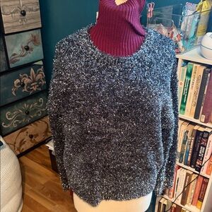 Elegant Black and Gray Textured Sweater